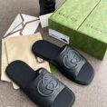 Black Gucci Interlocking G Slides