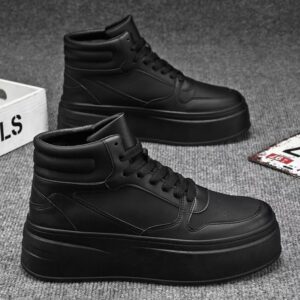 Discover Stylish Height-Increasing Sneakers for Men-black