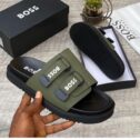 Hugo Boss BOSS Slippers – Olive Green | ElvadoVault.ng
