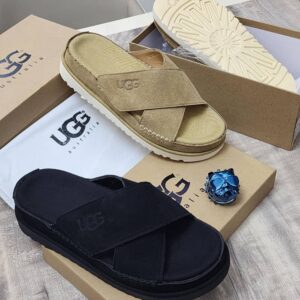 UGG Criss Cross Canvas Platform Slides