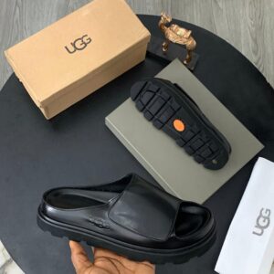 UGG Solano Black Nubuck Slide Sandals – Luxury Men’s Casual Footwear