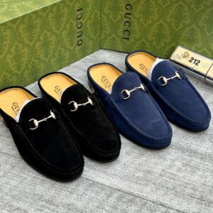 Gucci Suede Slip-On Loafers with Horsebit Detail – Luxury Men’s Designer Shoes
