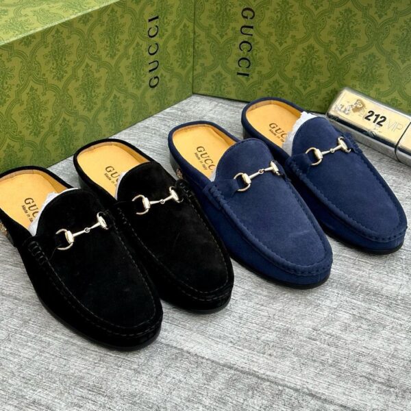 Gucci Suede Slip-On Loafers with Horsebit Detail – Luxury Men’s Designer Shoes