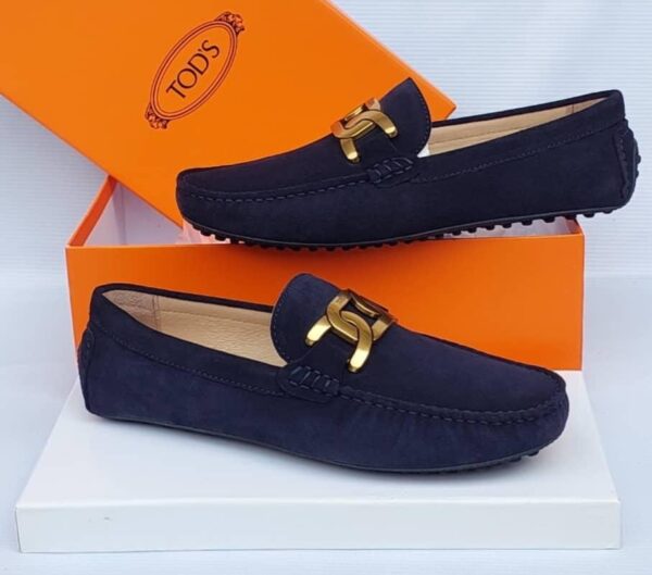 Tod’s T Timeless Gommino Bubble Blue Suede Loafers Tod’s T Timeless Gommino Bubble Blue Suede Loafers