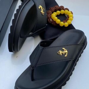 Balmain Black Anchor Slides